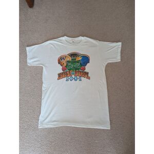 Vintage 1981 Rose Bowl Washington Huskies vs. Michigan Wolverines Tee sz Medium